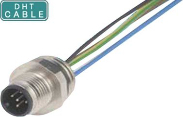 محمية صب M12 5 دبوس كابلات للماء موصل الاستشعار عن الهواء الطلق لافتات الرقمية