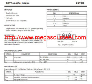 CAT تطبيق BGY888 مكبرات الصوت فيديو أمبير وحدات الدوائر المتكاملة رقاقة